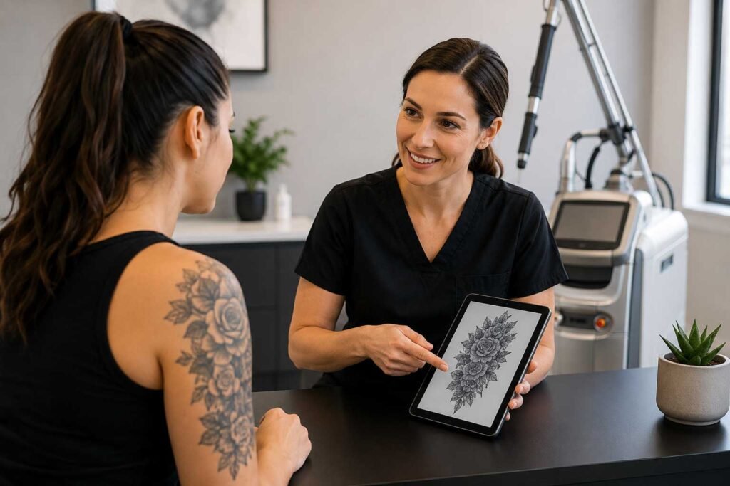 tattoo removal consultation at Total Body Laser Med Spa