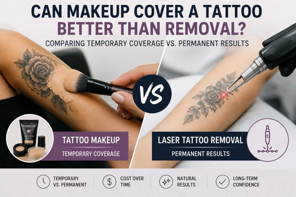 Makeup vs. laser tattoo removal