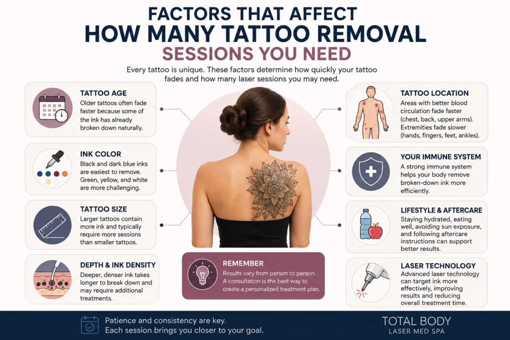 Factors That Affect How Many Tattoo Removal Sessions You Need